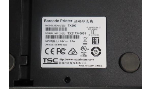 2 barcode printers type TT053-20, TX200
